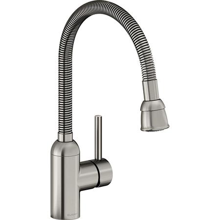 ELKAY Pursuit Utility Faucet, Flexible Spout, Lever, Lustrous Steel LK2500LS